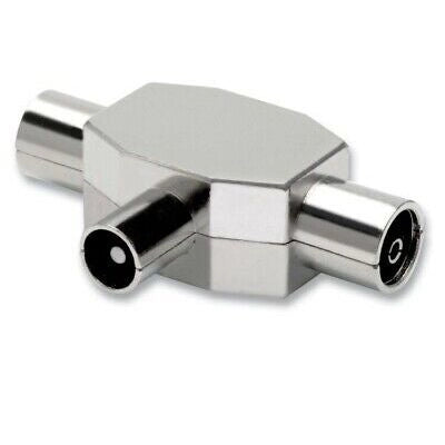 ADATTATORE 2 PRESE ANTENNA 75 OHM IEC + SPINA ANTE