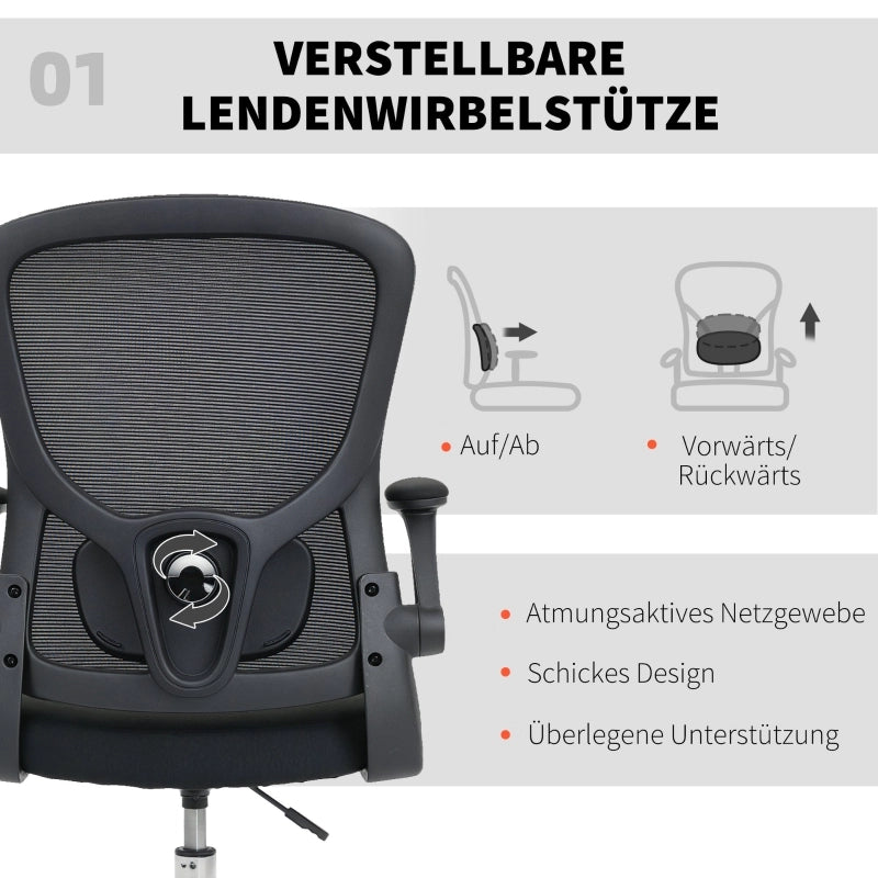 Sedia da disegno con supporto lombare, regolabile in altezza, girevole, per ufficio domestico, studio, progetti artistici, nera