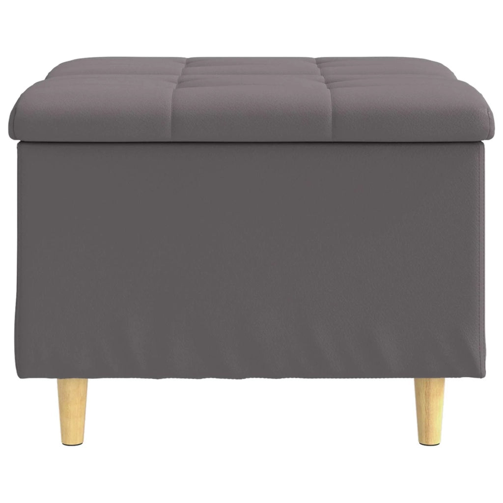 Pouf contenitore Grigio 60 x 60 x 45 cm Pelle sintetica