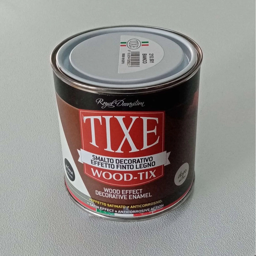 Tixe wood-tixe 500ml colore nero smalto decorativo effetto legno satinato anticorrosivo
