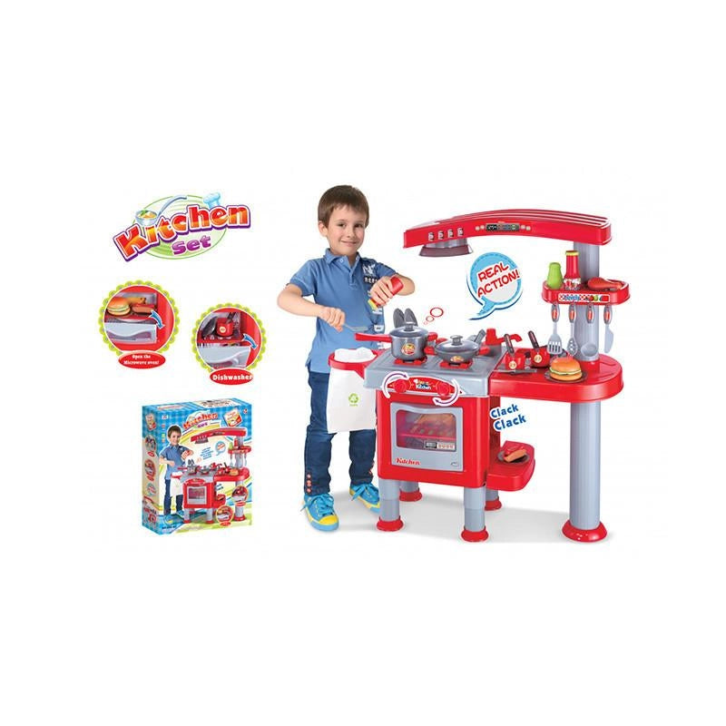 Cucina Giocattolo per Bambini - Accessori Inclusi, Dimensioni 81x33x83cm, Adatta dai 3 Anni in su