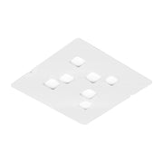Lampada a Soffitto GISELLE P/G 7XGX53 Max 7x8W in Alluminio Bianco, Design Moderno Biemissione 120° per Interni - Gealuce