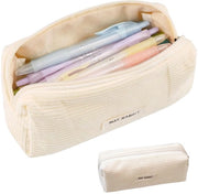 Etui elegante per ufficio e cosmetici con grande capacità, per studenti e adulti (bianco)