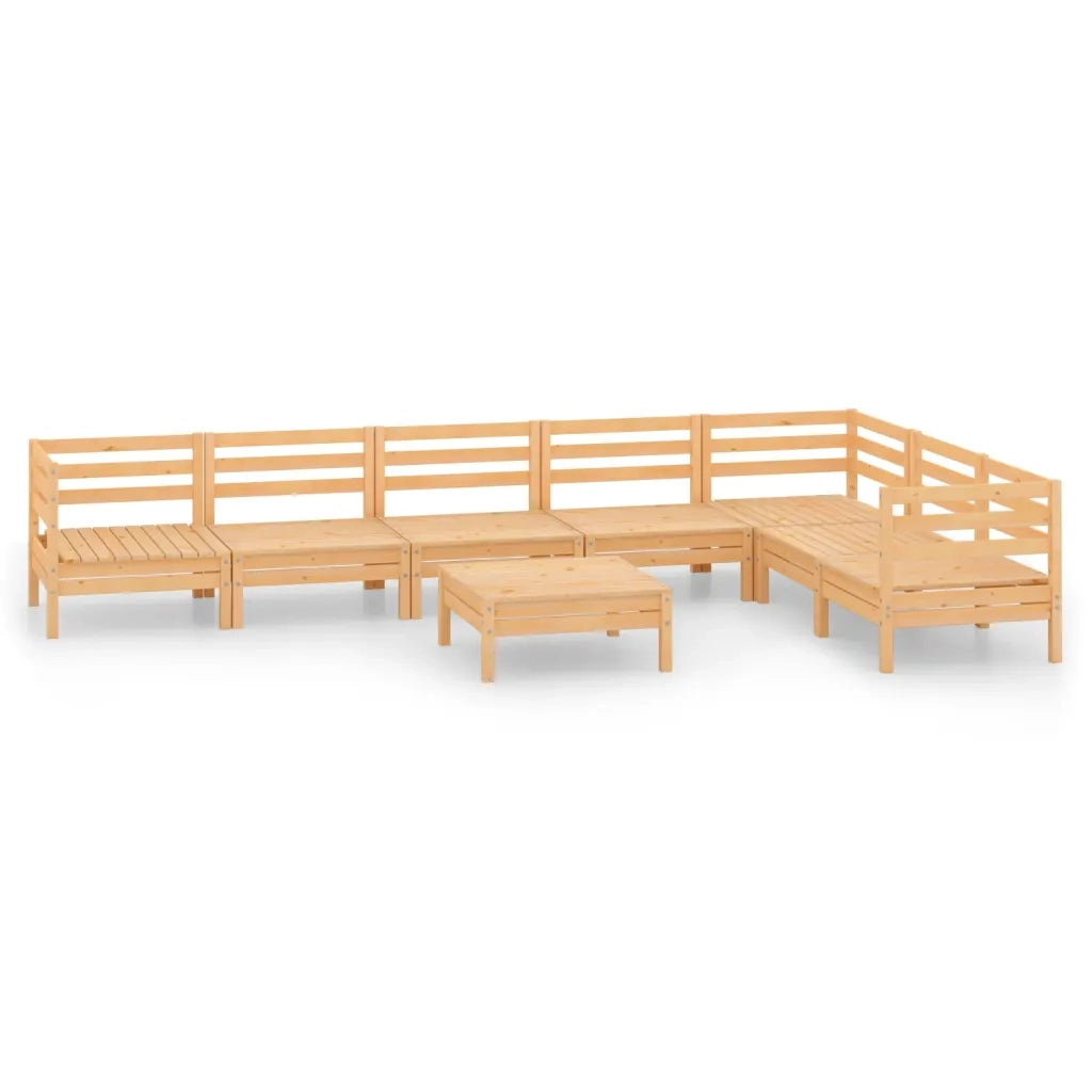 Set Divani da Giardino 8 pz in Legno Massello di Pino cod mxl 44310
