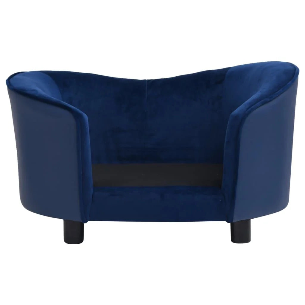 Divano per cani 69 cm in peluche e sintetico blu 02_0000105
