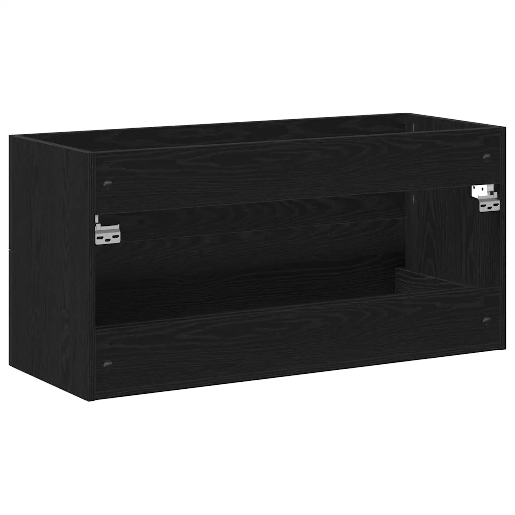 Mobile Lavabo Bagno-Armadietto da bagno Nero 100x38,5x48cm Legno Multistrato