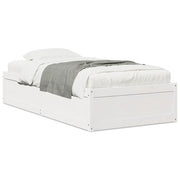 Letto singolo | Letto per adulti | Letto senza Materasso Bianco 90x190 cm in Legno Massello Pino