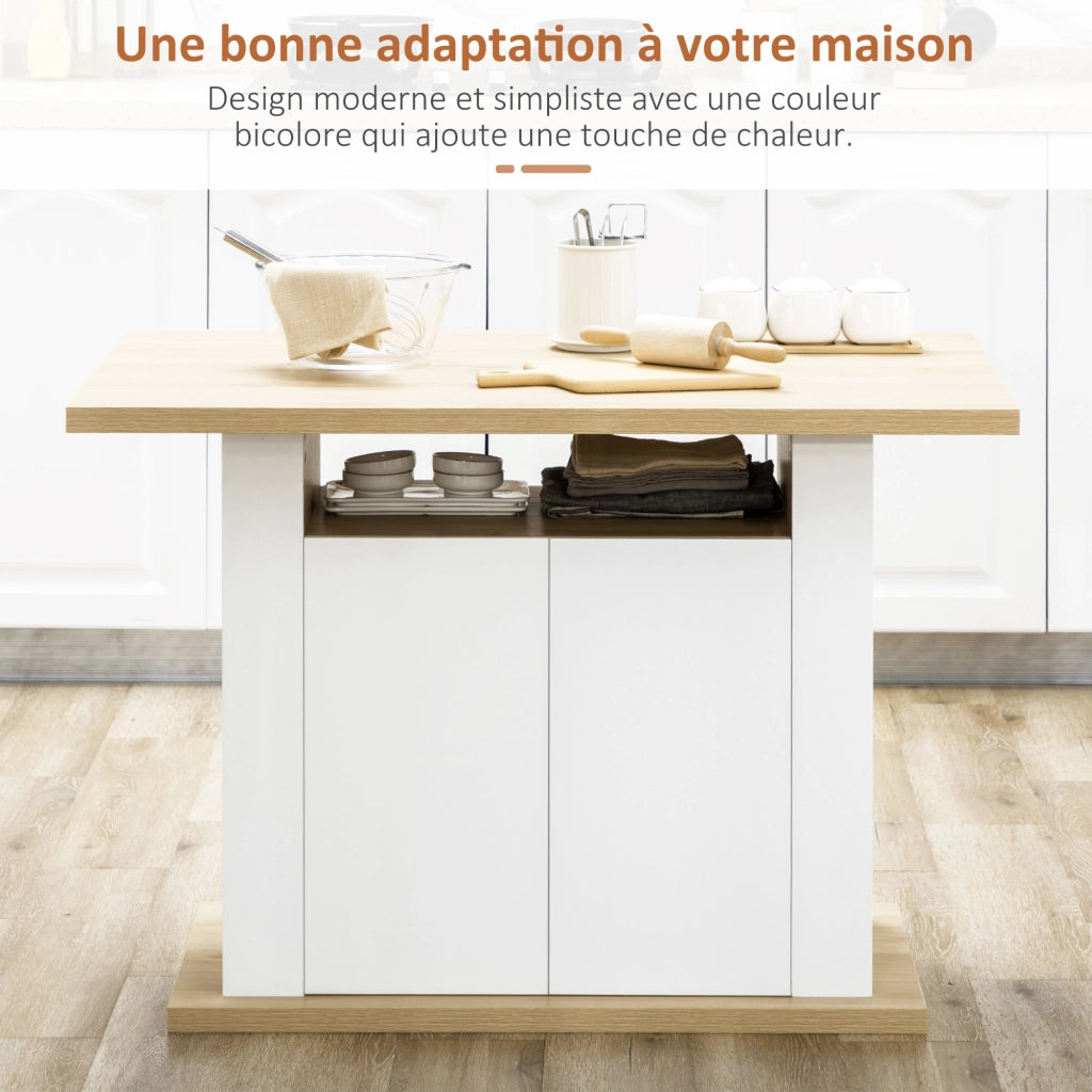 Tavolo da cucina centrale ¨C zephmum ¨C 110x70x75,5 cm