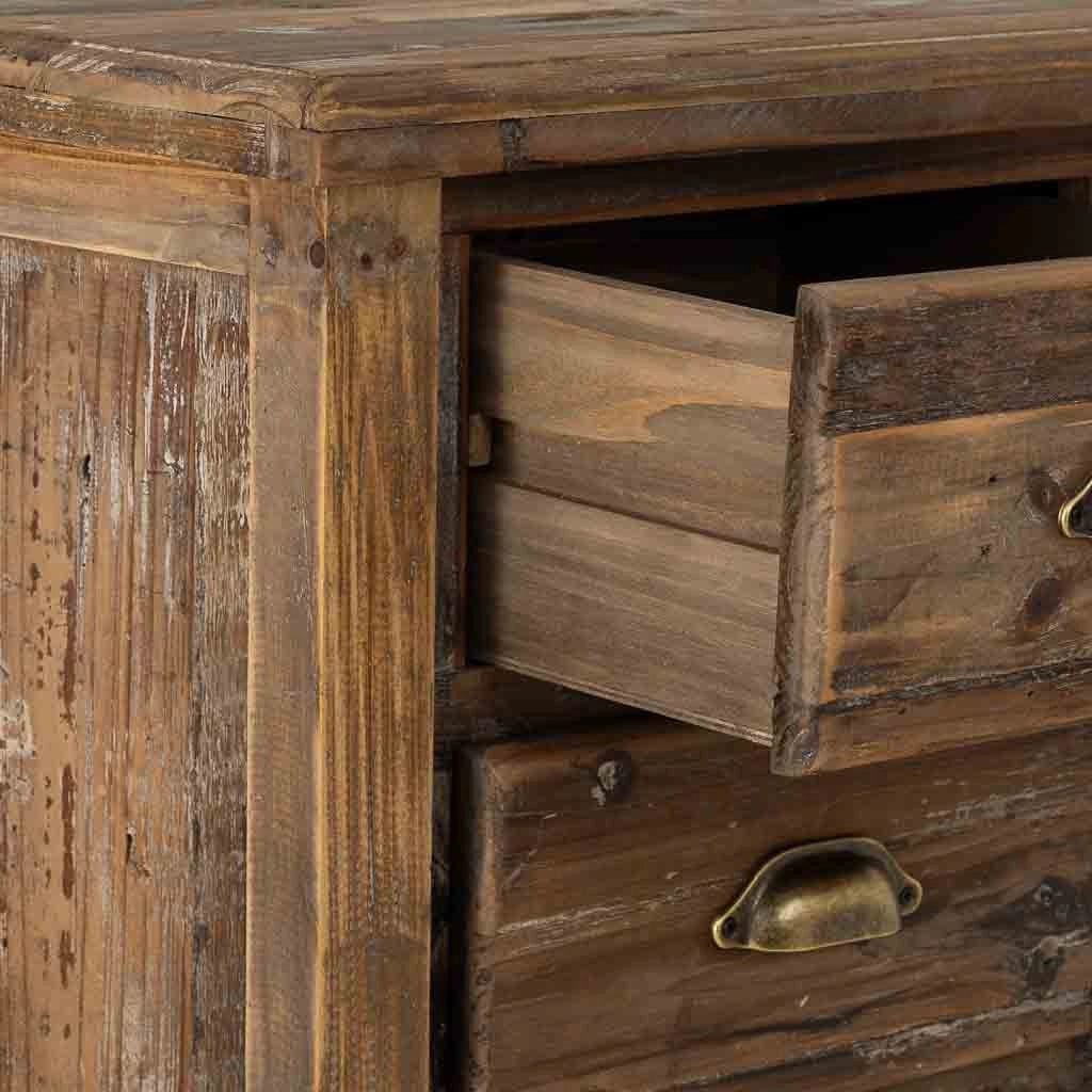 Cassettiera in legno con 5 cassetti 48x38x102h cm