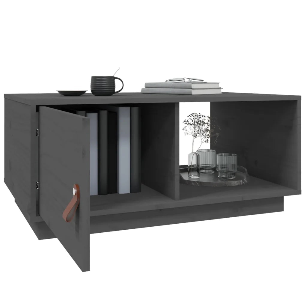 Tavolino da salotto | Tavolino da caff¨¨ | Tavolino da Soggiorno Grigio 80x50x35,5 cm Legno Massello di Pino