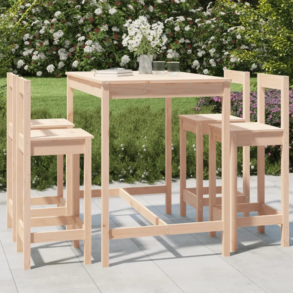 Set Bar da Giardino 5 pz in Legno Massello di Pino 3154750