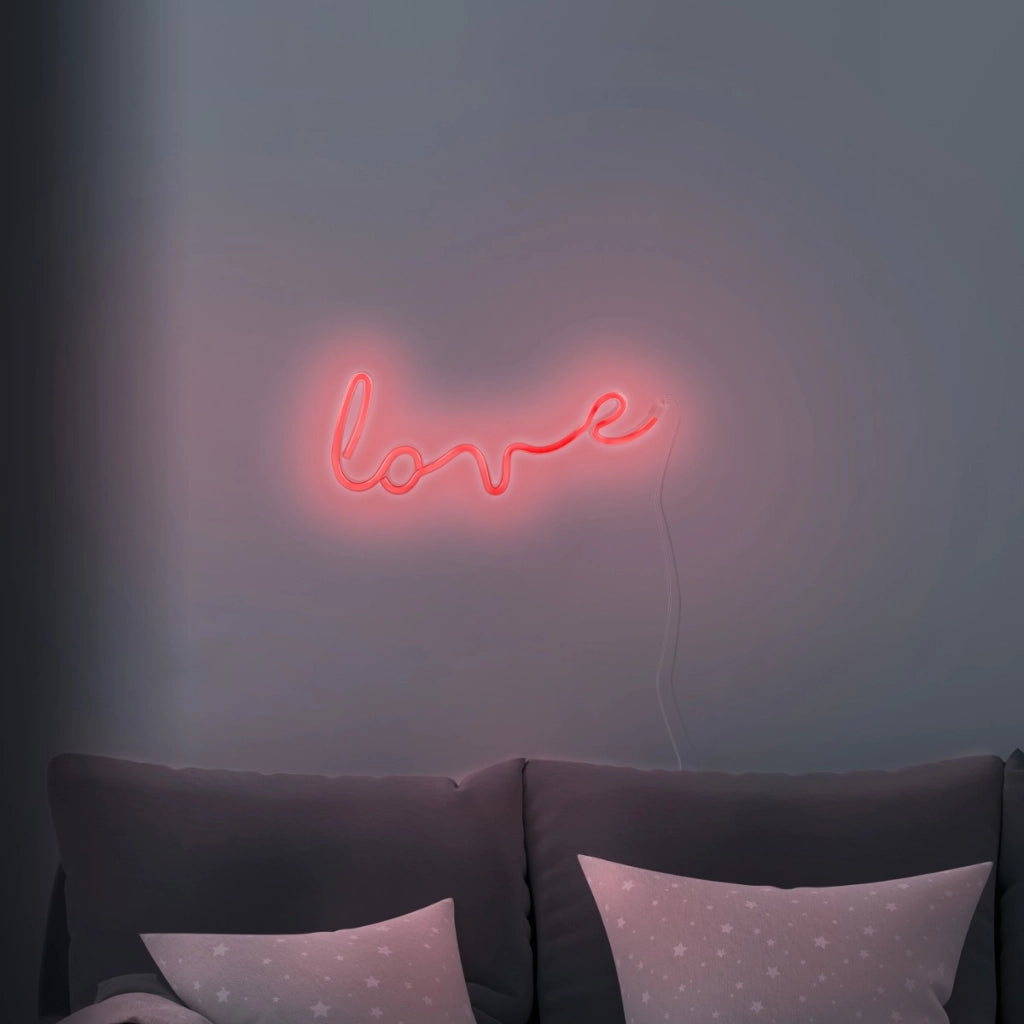 Applique bimbi neon Love rossa LED 3W USB/batterie Polux