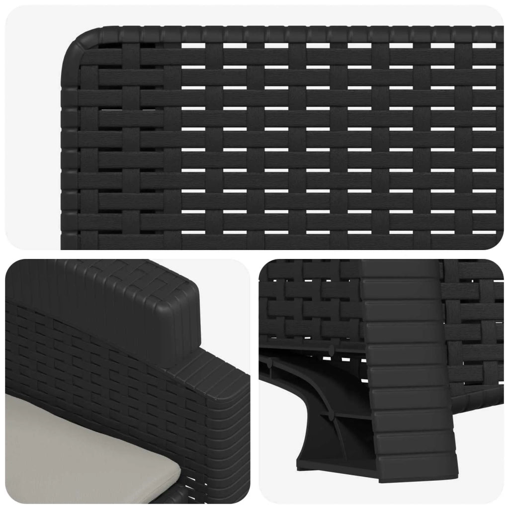 Sedia da giardino reclinabile effetto rattan 8012003