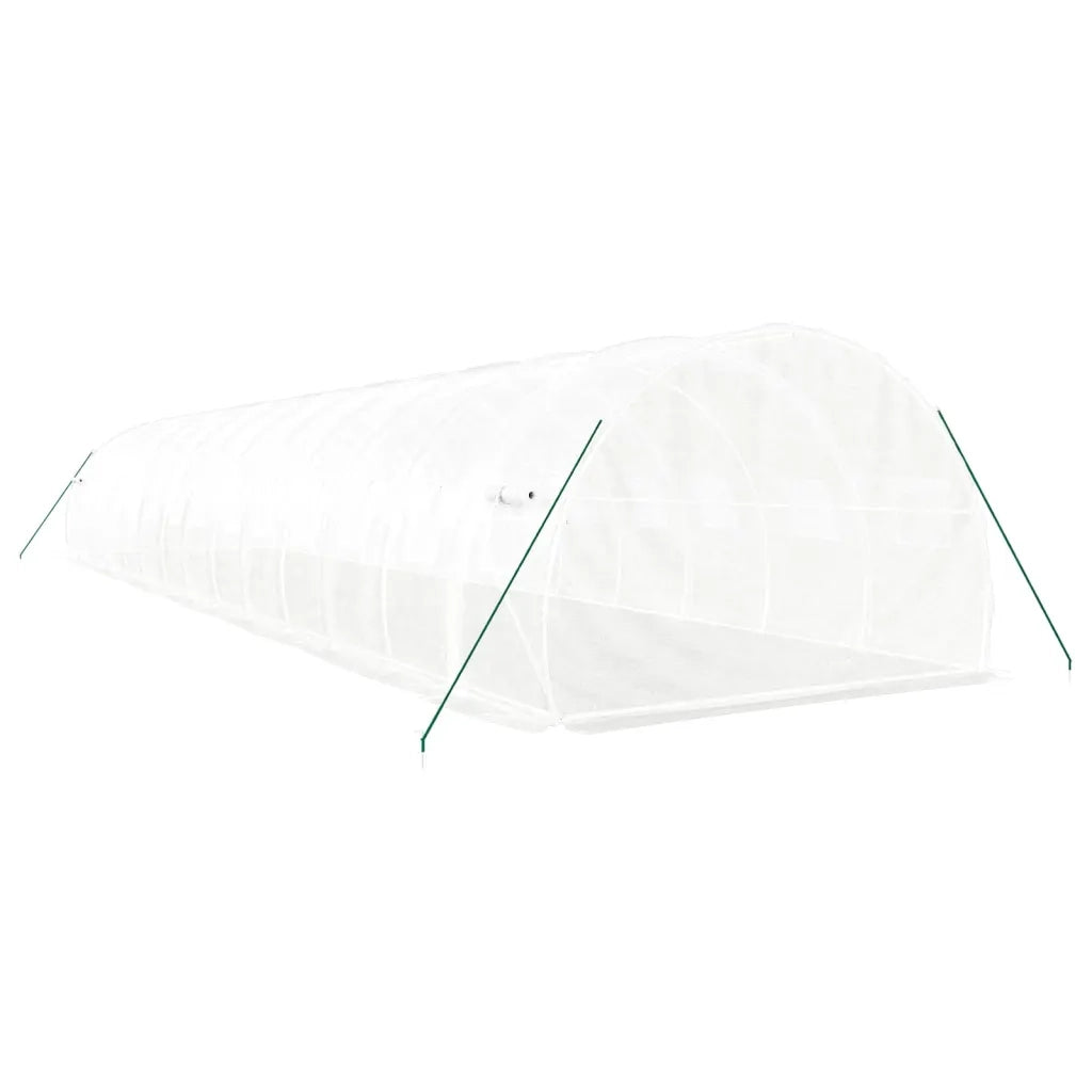 Serra con Telaio in Acciaio Bianco 42 m² 14x3x2 m 3188055