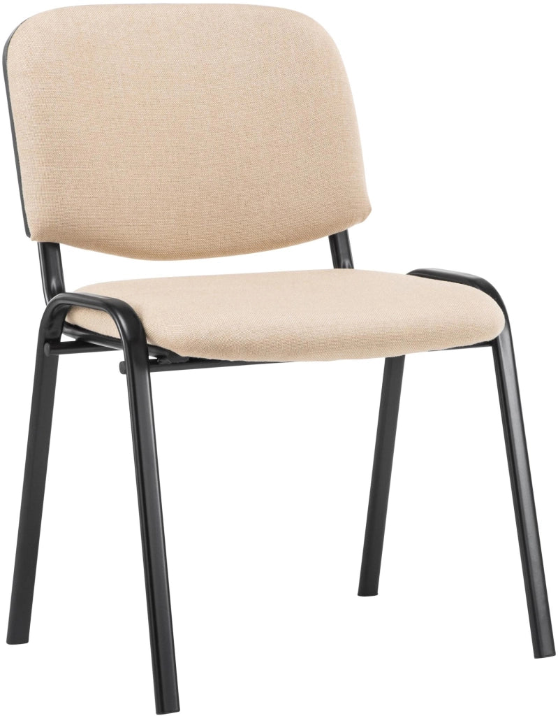 Sedia Ken in stoffa crema
