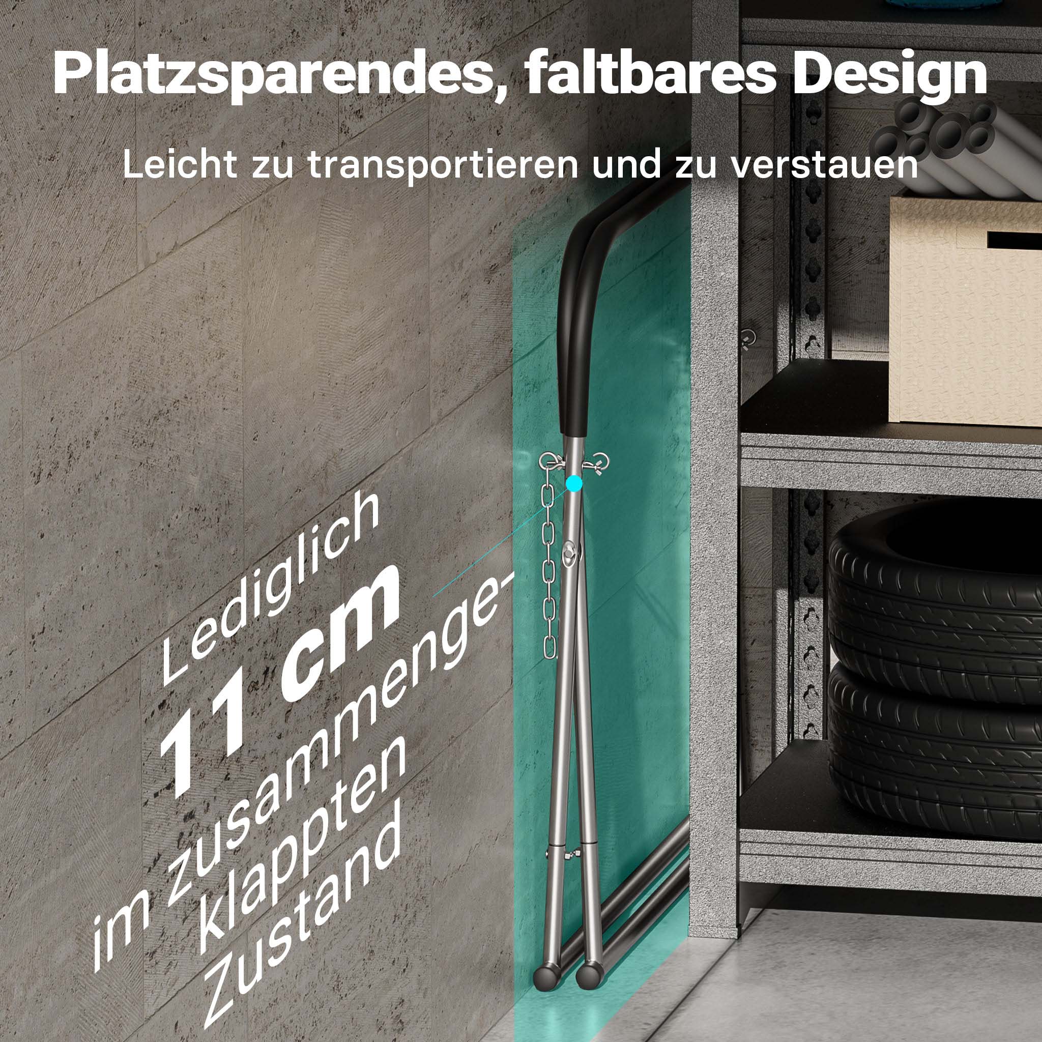 Cavalletto per parabrezza pieghevole regolabile in altezza max 75 kg supporto