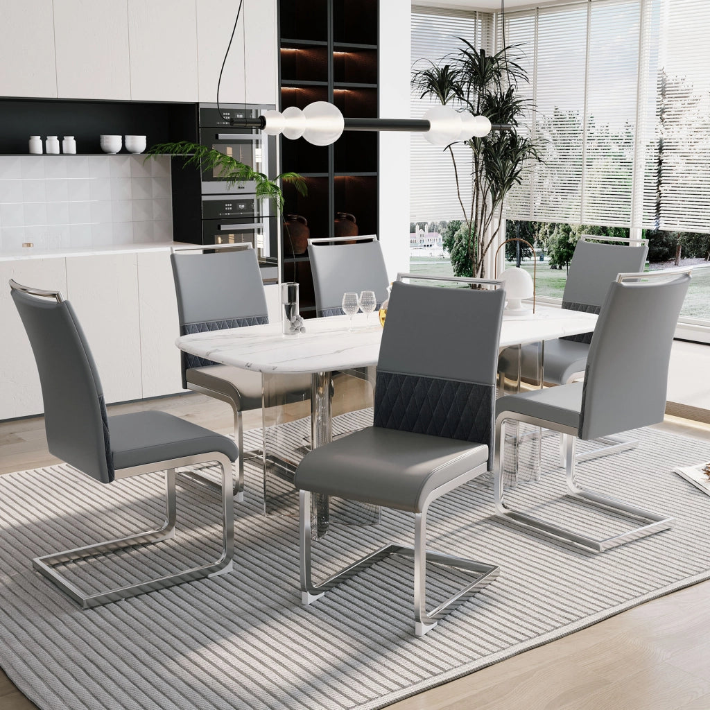 SEDIA ergonomica 42x45 cm grigio metallo con schienale in PU e lino
