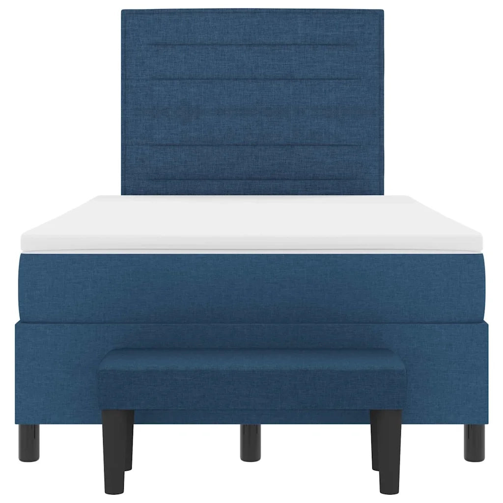 Letto a molle con testiera Blu 120 x 200 cm Tessuto 3343987