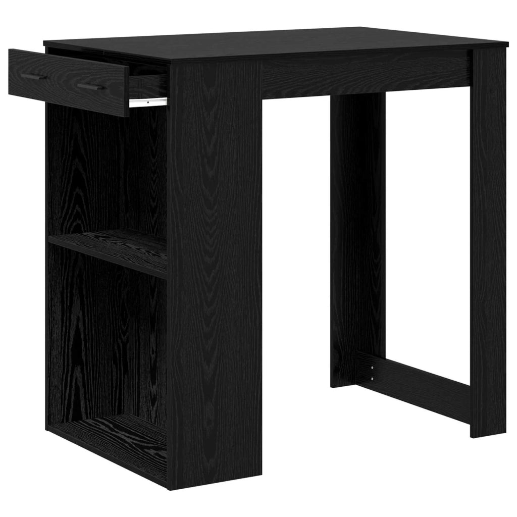 Tavolo da bar Rovere Nero 102 x 70 x 103,5 cm Legno multistrato