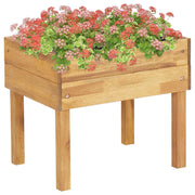 Fioriera rialzata 50 x 40 x 45 cm piante da giardino fiori legno massello di acacia 02_0000849