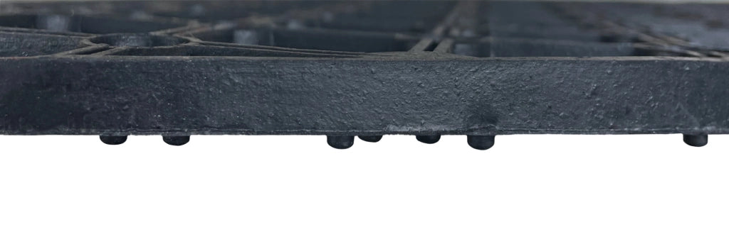 Zerbino In Gomma Ingresso Resistente A MezzaLuna Antiscivolo 45 x 75 Cm AsciugaPassi Facile Da Pulire Antibatterico