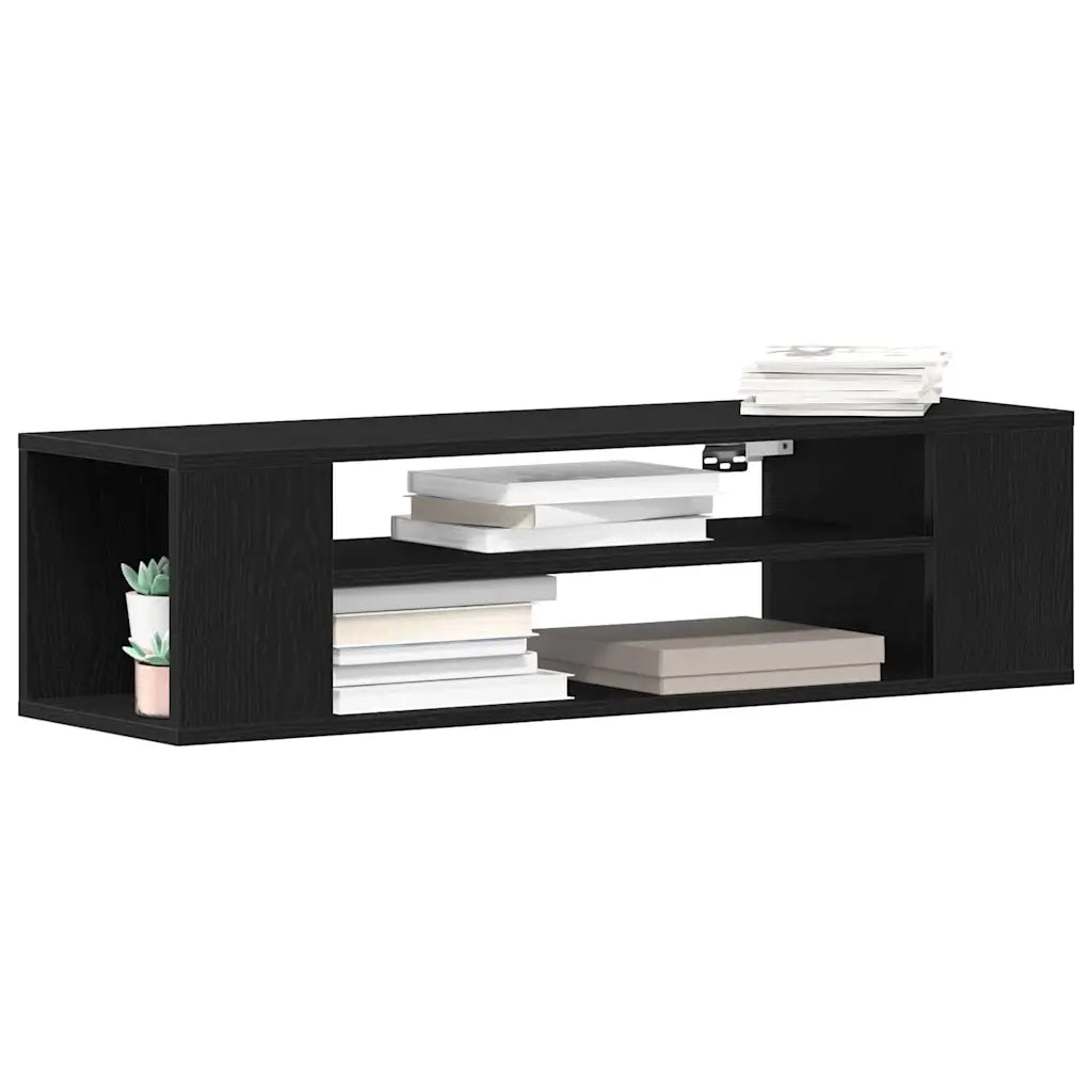 Mobile TV 100 x 30 x 26,5 cm Rovere Nero Legno ingegnerizzato 862600