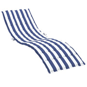 Cuscino per sedie | Cuscino per Lettino a Righe Bianche e Blu in Tessuto Oxford