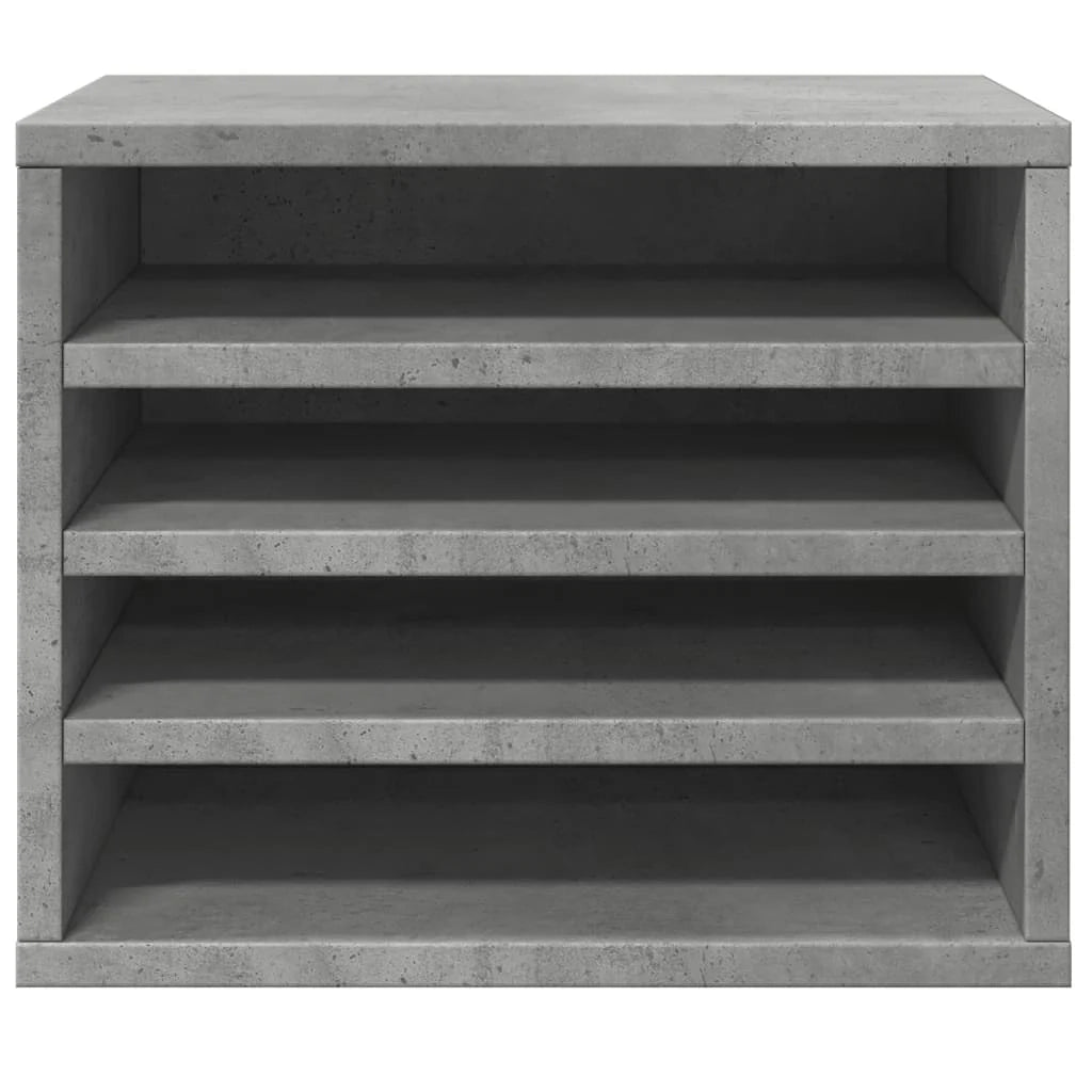 Mobiletto portaoggetti per ufficio 36 x 26 x 29,5 cm grigio cemento 02_0043553