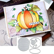Pompa di Halloween per Carte e Scrapbooking con Malli per Foglie di Zucca in Metallo Premium