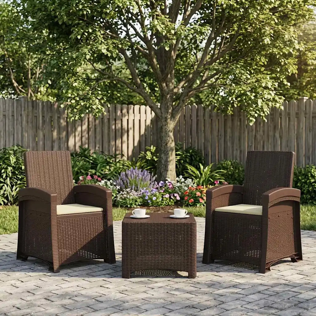 Sedia da giardino reclinabile effetto rattan 2 pcs 8012020