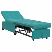 Divano letto | Sof¨¤ letto | Letto singolo Turchese 194 x 67 x 82 cm Velluto