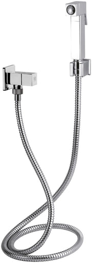 Set doccetta bidet relax sq con doccia quadrata, flessibile, rubinetto e supporto lux