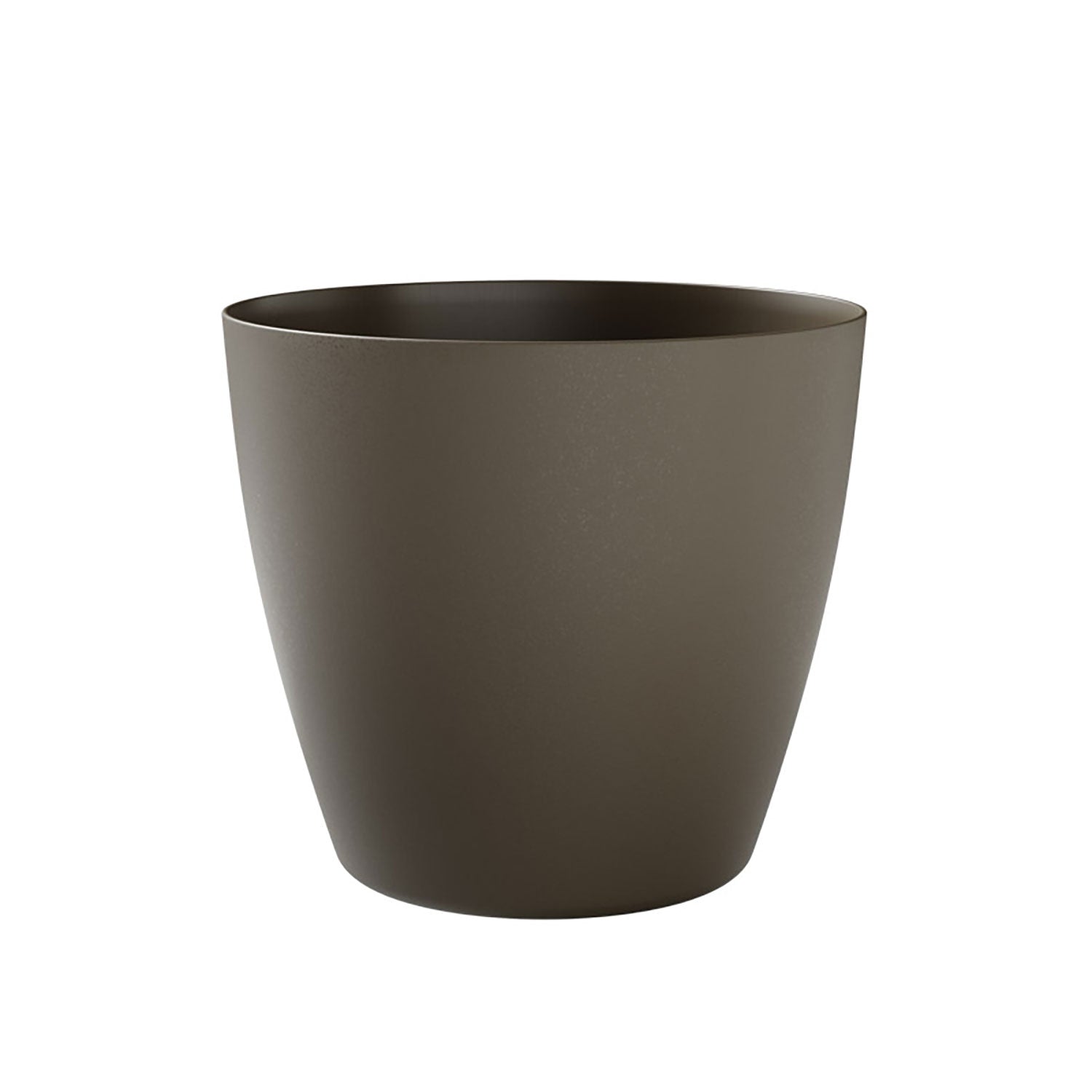 Vaso Rotondo Indoor e Outdoor Bayon Kit Sand Ø30 cm in Plastica Sabbia