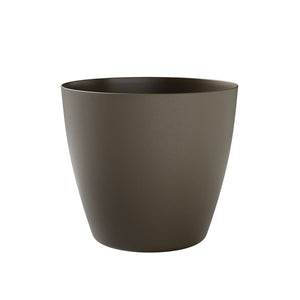 Vaso Rotondo Indoor e Outdoor Bayon Kit Sand Ø30 cm in Plastica Sabbia