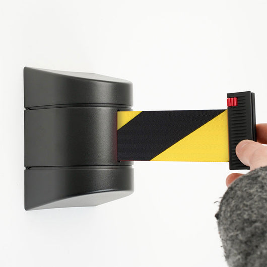 Tendinastro da Parete 5 m con Clip di Chiusura Nastro Giallo/Nero