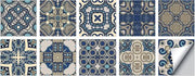 Set di 10 adesivi per pavimento autoadesivi 20 x 20 cm decorazione pavimento adesivi per parete per casa, bagno, impermeabili in PVC, cucina, decorazione per parete resistente all'olio, adatti per soggiorno, cucina, bagno, decorazione.
