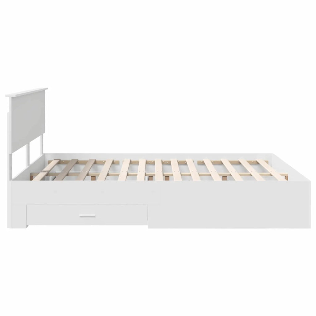 Struttura del letto Bianco 160 x 200 cm Legno multistrato