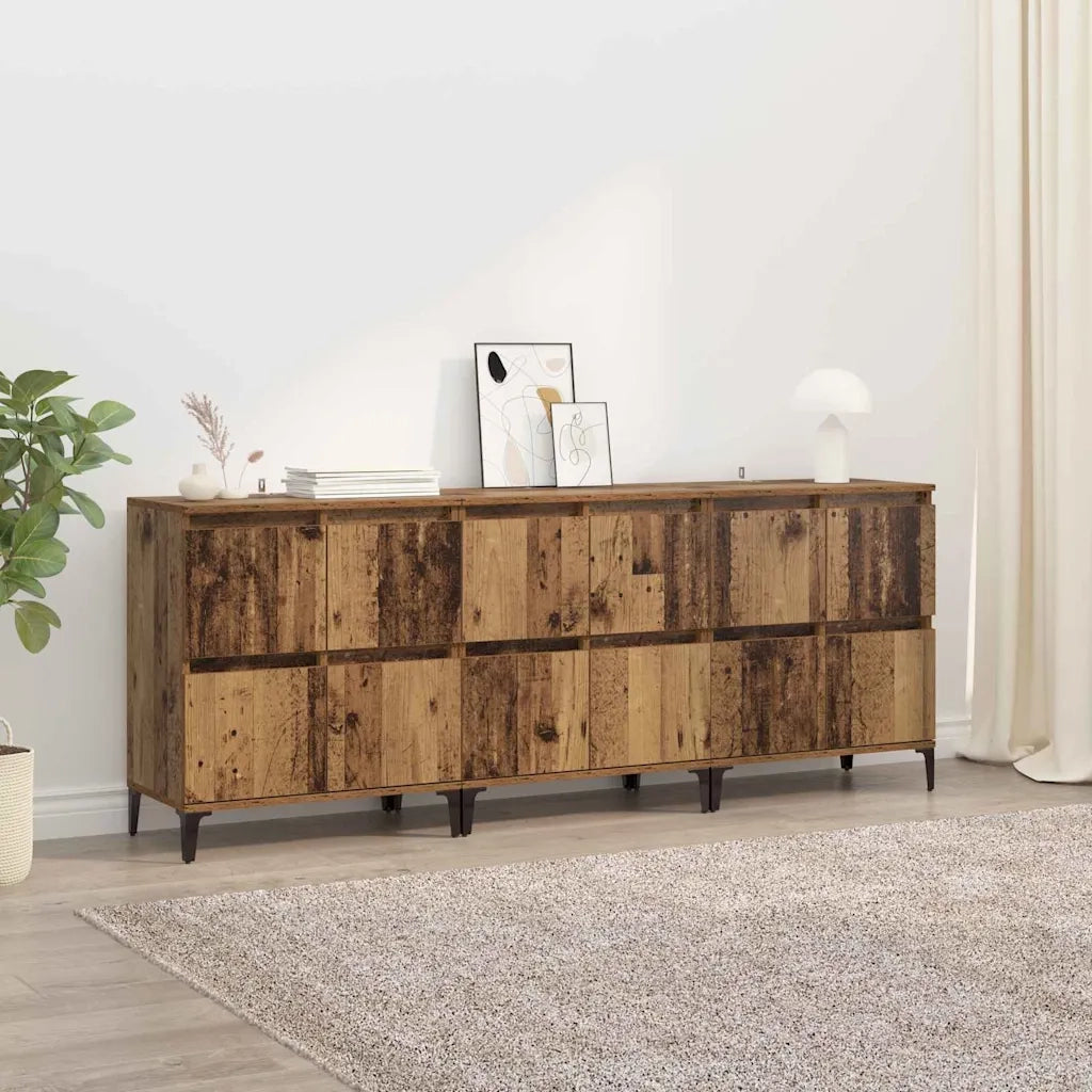 Sideboards 3 pcs Legno vecchio 60 x 35 x 70 cm 3415564