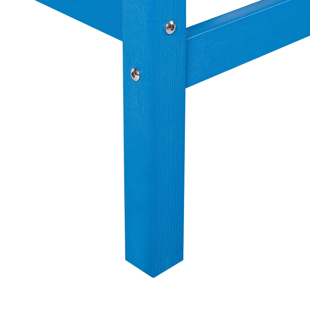 Tavolo da bar da giardino Blu in materiale sintetico 60 x 60 cm Industriale Tradizionale da giardino all'aperto per il patio