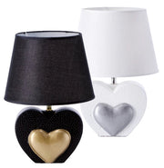 1 Pezzo Lampada da Appoggio con Base in Ceramica Devin 35 cm 2 Colori