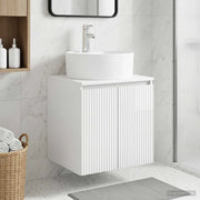 Mobile Lavabo da Parete Bianco Lucido 49,5 x 44,5 x 65 cm 890436