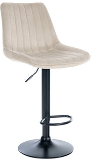 Sgabello Toni Velvet crema,nero