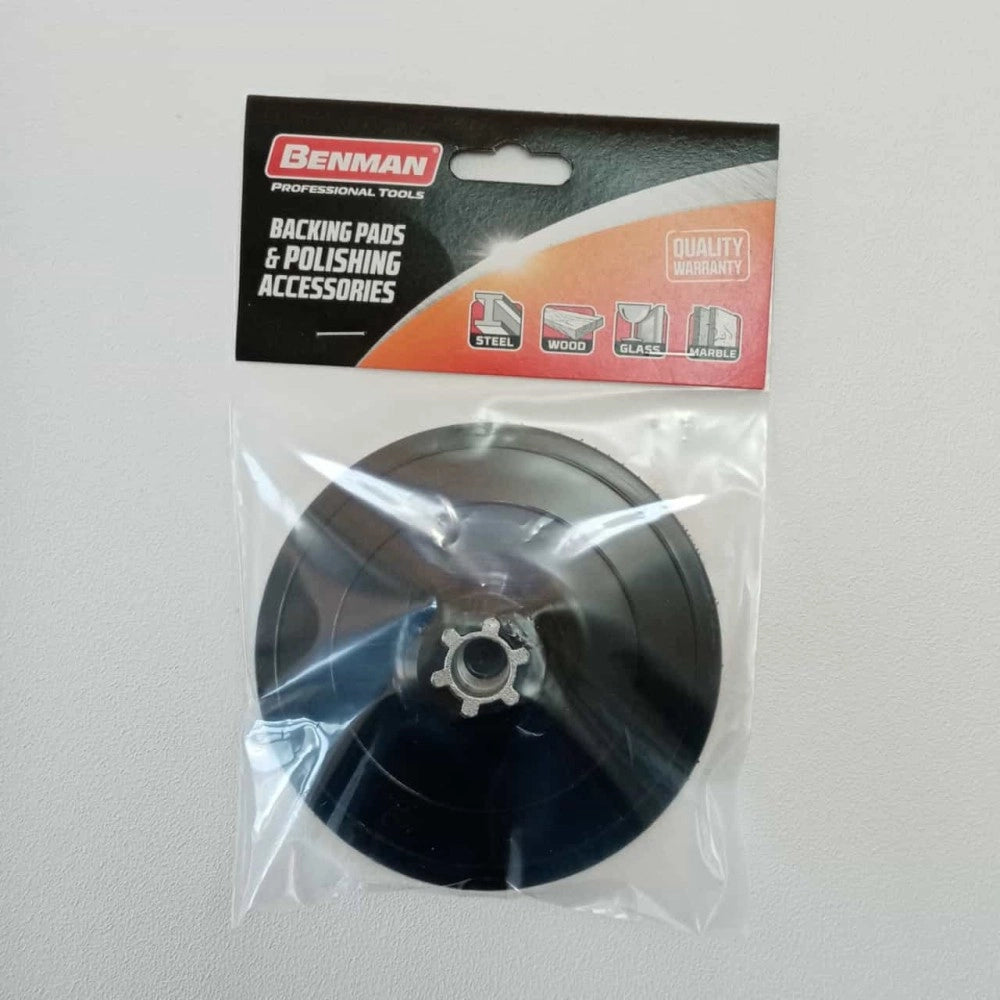 Benman platorello da 125mm flessibile in plastica con velcro per smerigliatrice angolare