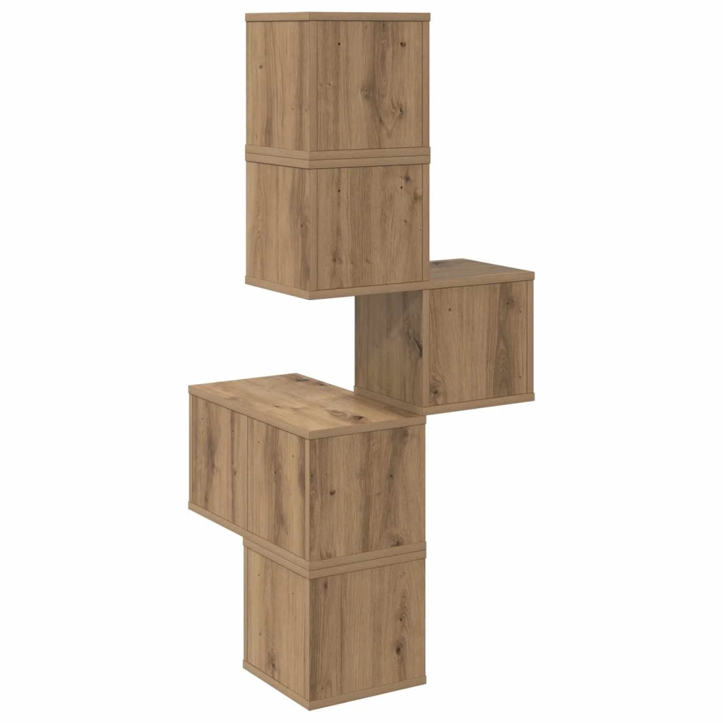 Mensola Angolare da Parete Rovere Artigianale 48 x 48 x 120 cm 8012235