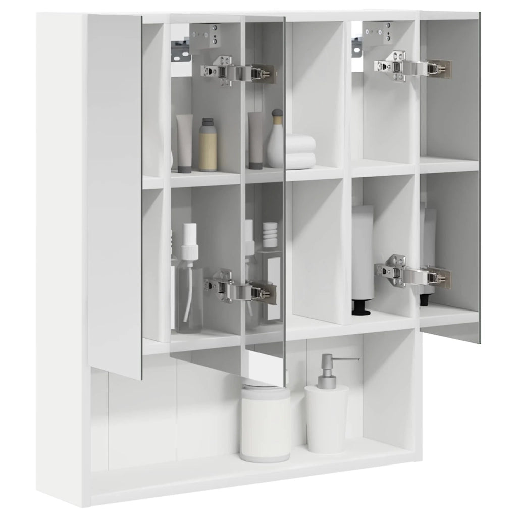 Mobiletto per specchio da bagno Bianco 60 x 14.5 x 70 cm