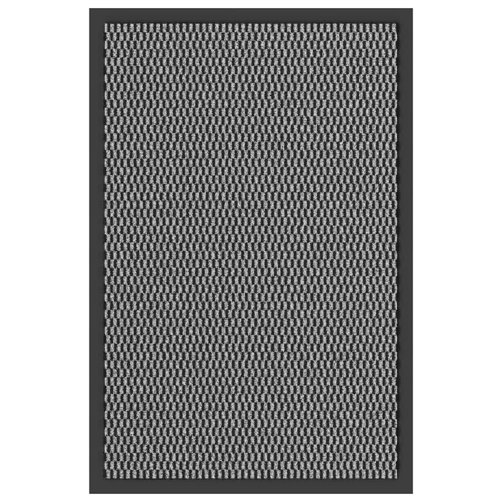 Zerbino antiscivolo per interni/esterni 40 x 60 cm resistente all'usura facile da pulire in PP antracite 02_0058093