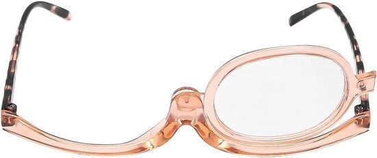 Brille per trucco per donne con 2,5 ingrandimento, occhiali da lettura girevoli e unico bordo per la perfezione del trucco e delle ciglia