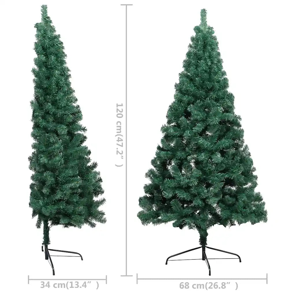 Set Albero Natale Artificiale a MetÃ  LED e Palline Verde 120cm  cod mxl 15697