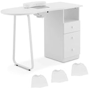 Tavolo manicure professionale con 3 cassetti aspirapolvere MDF lamiera stagnata 14_0009976