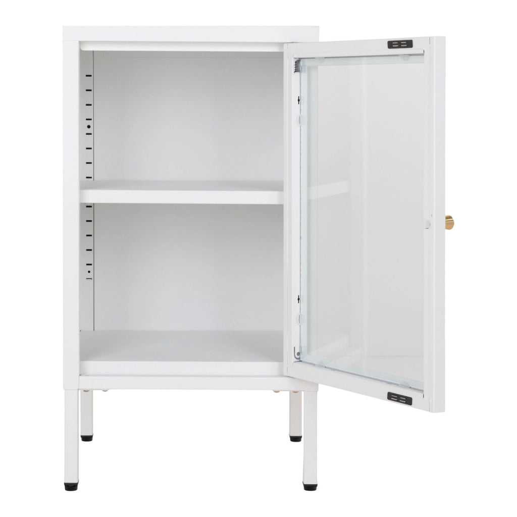 Vetrinetta Dalby, Bianco, Metallo, 35x38x70 cm